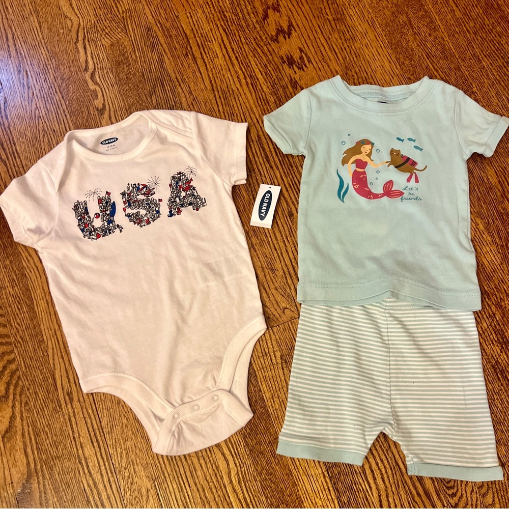 Old Navy baby girl 3 pc summer bundle NWT size 12-18 months